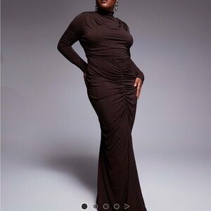 Elegant Brown Evening Gown